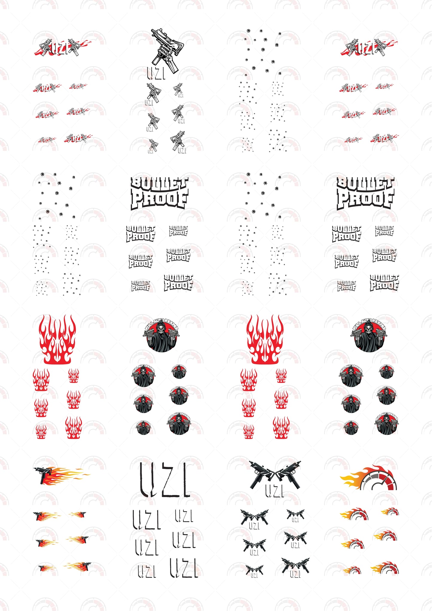 UZI R02 02 Custom Car Decals