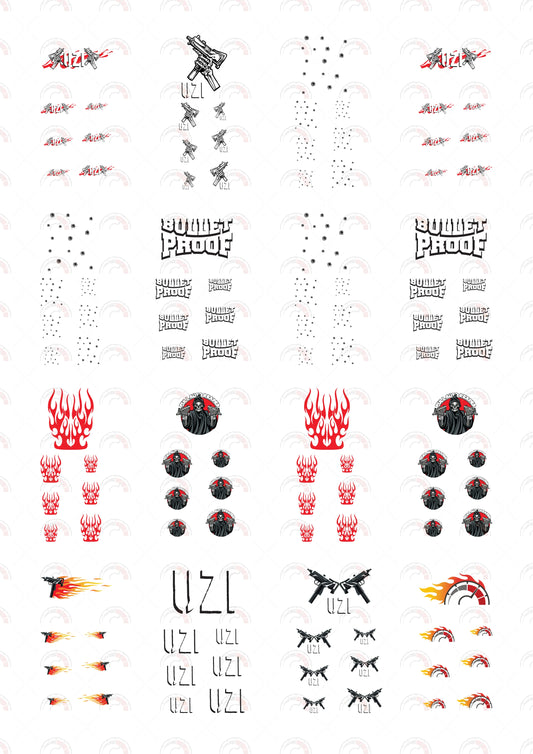 UZI R02 02 Custom Car Decals