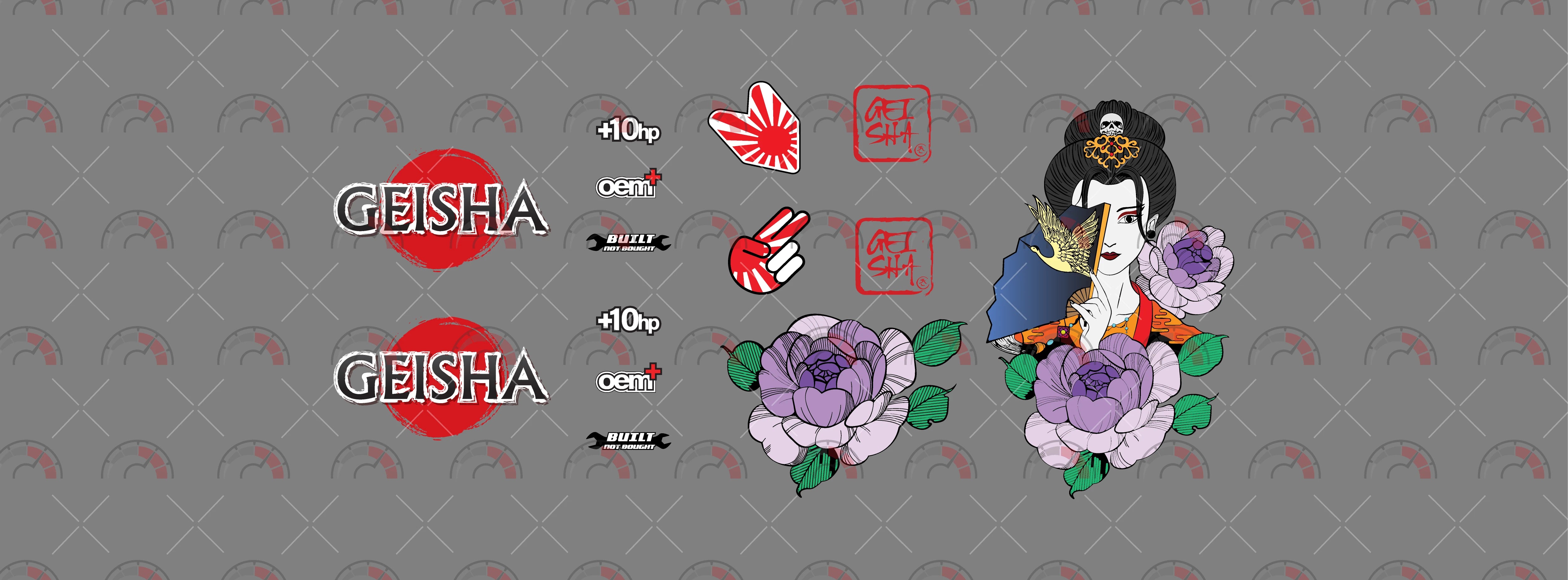 Geisha 01 A model Car Decals
