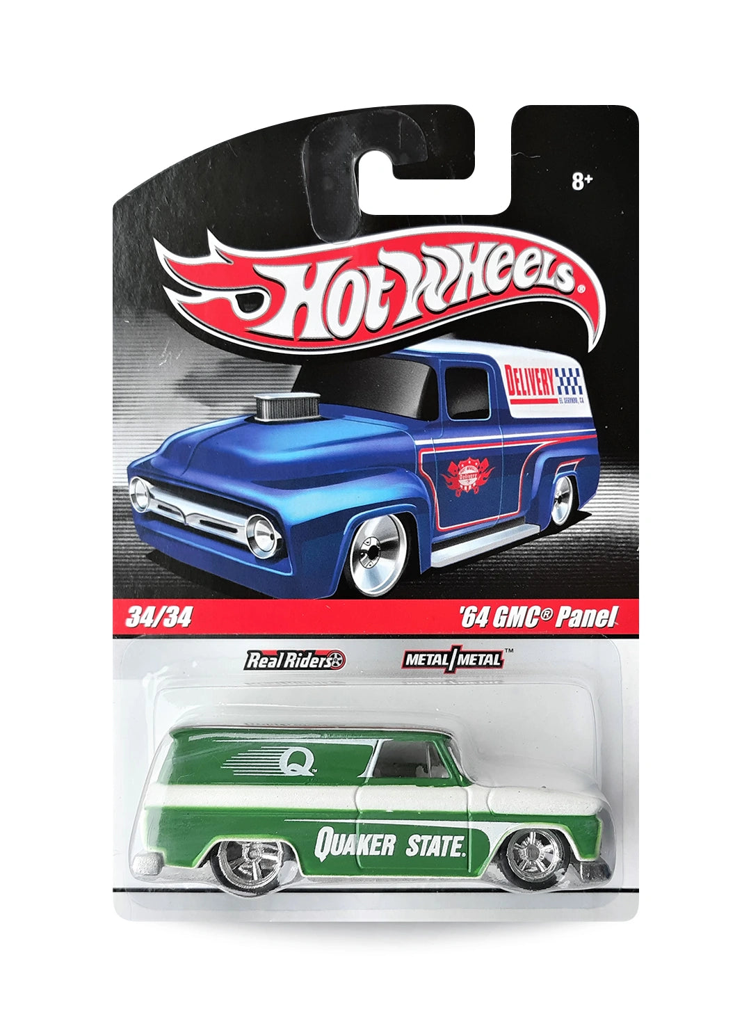 Hot Wheels Delivery Slick Rides 2010 '64 GMC Panel 1:64 – Green & Pearl White