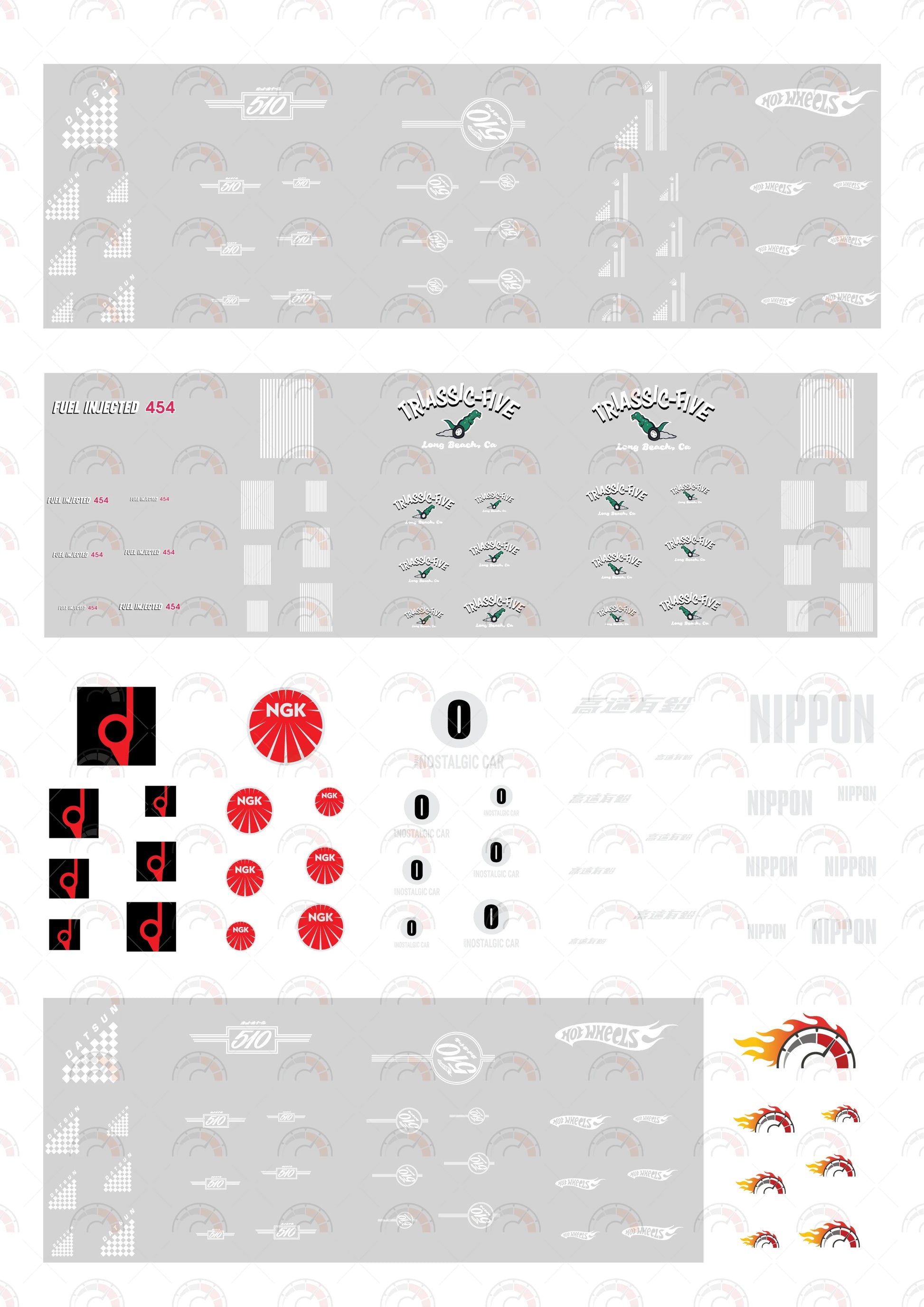 Super Treasure Hunt Loose Clean Custom Model Car Decals
