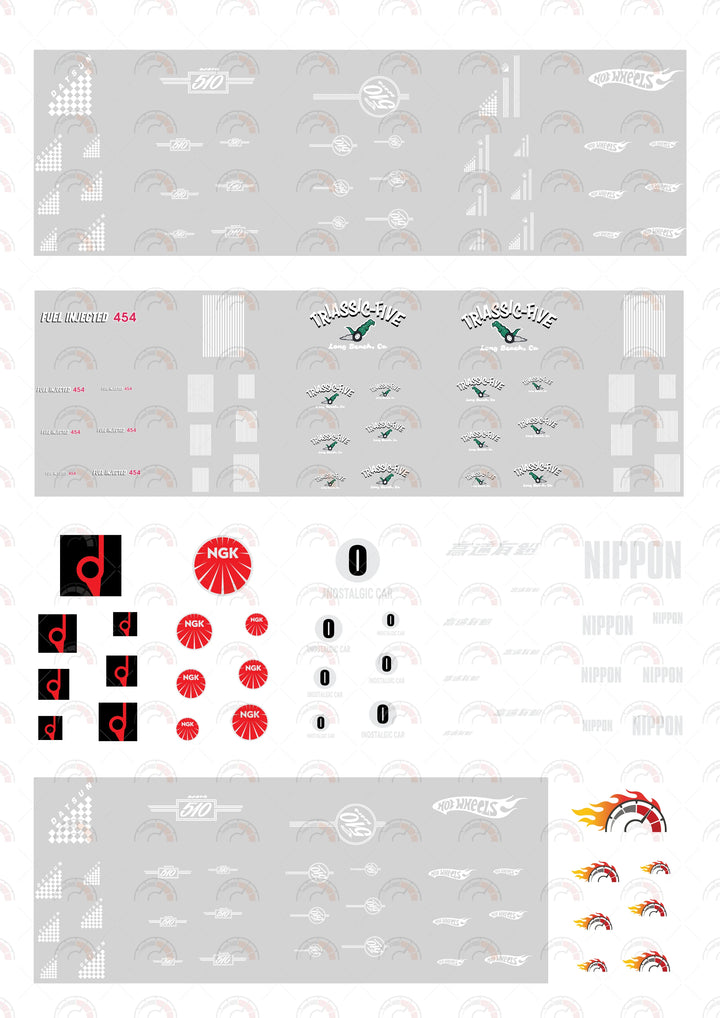 Super Treasure Hunt Loose Clean Custom Model Car Decals
