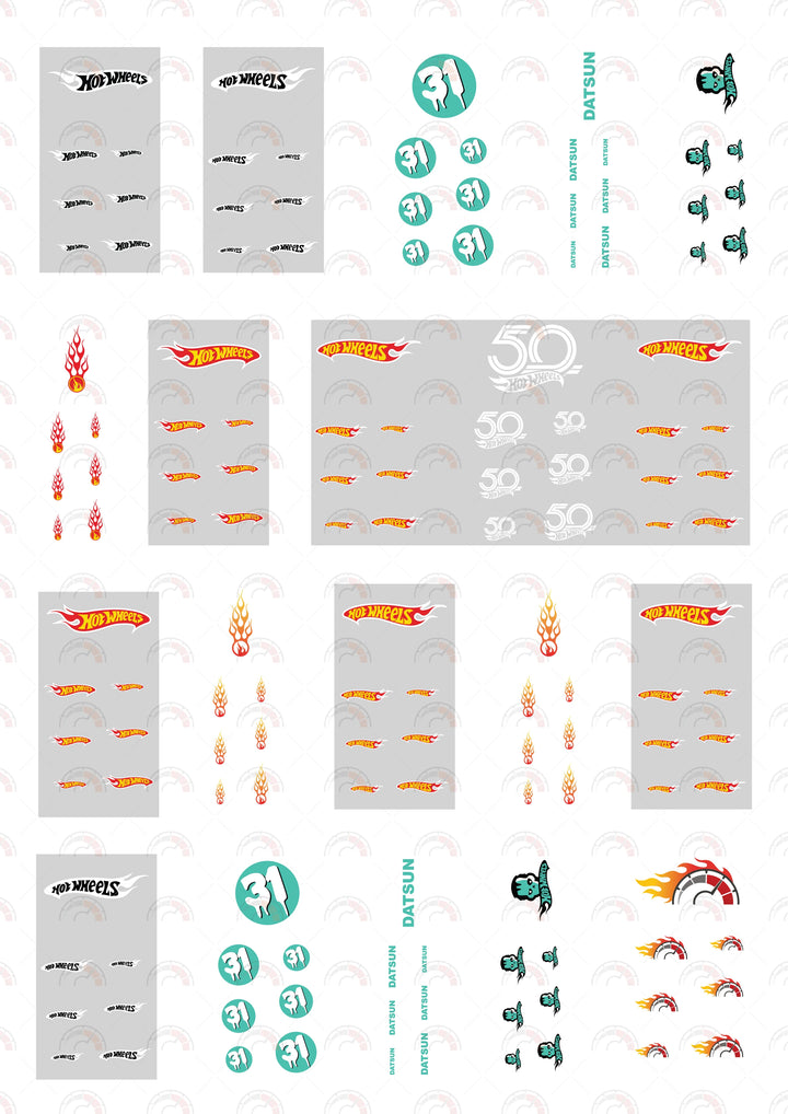 Hot wheels 31 02 Toy car Decals