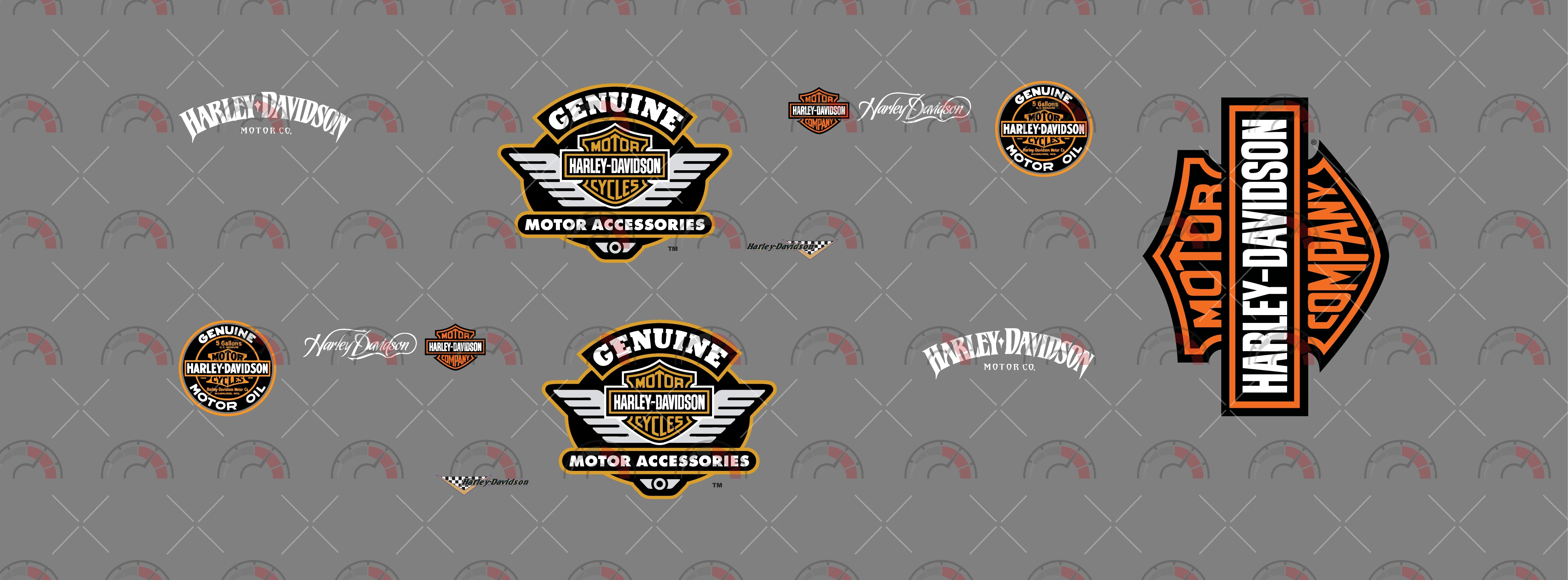 Harley Davidson Motor Accessories Toy Vehicle Decals