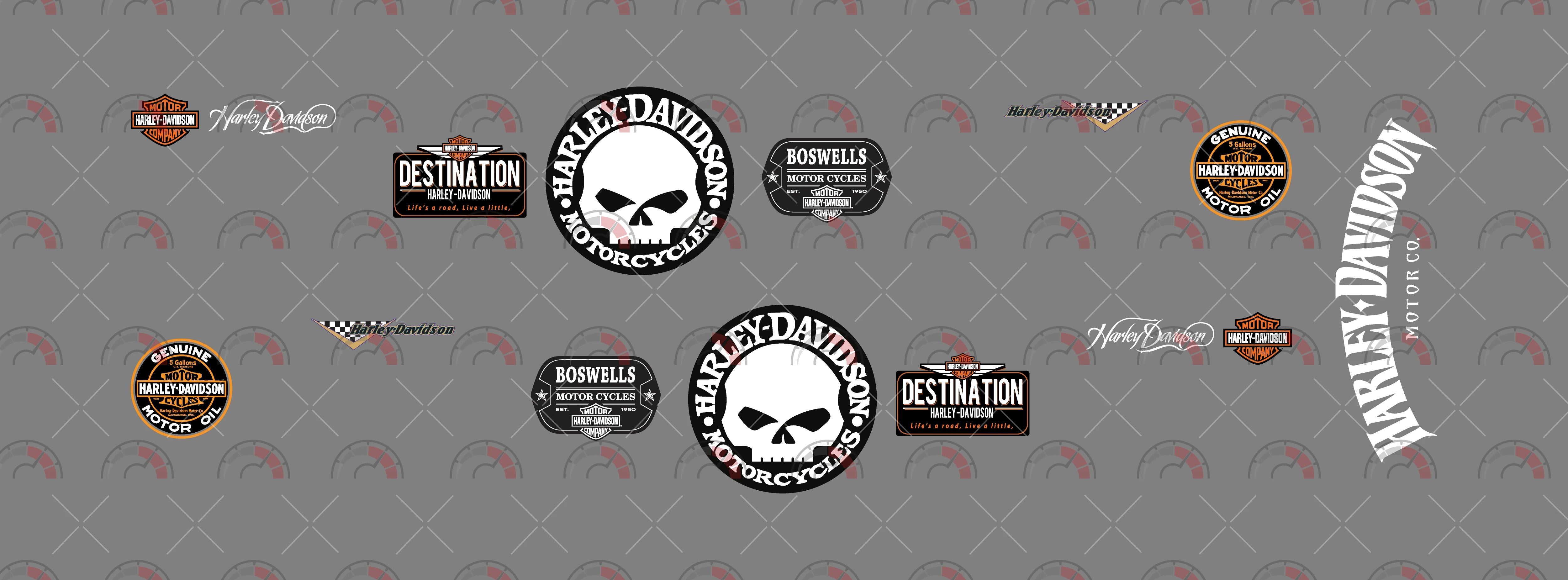 Harley Davidson Motorcyles Toy Car Sticker