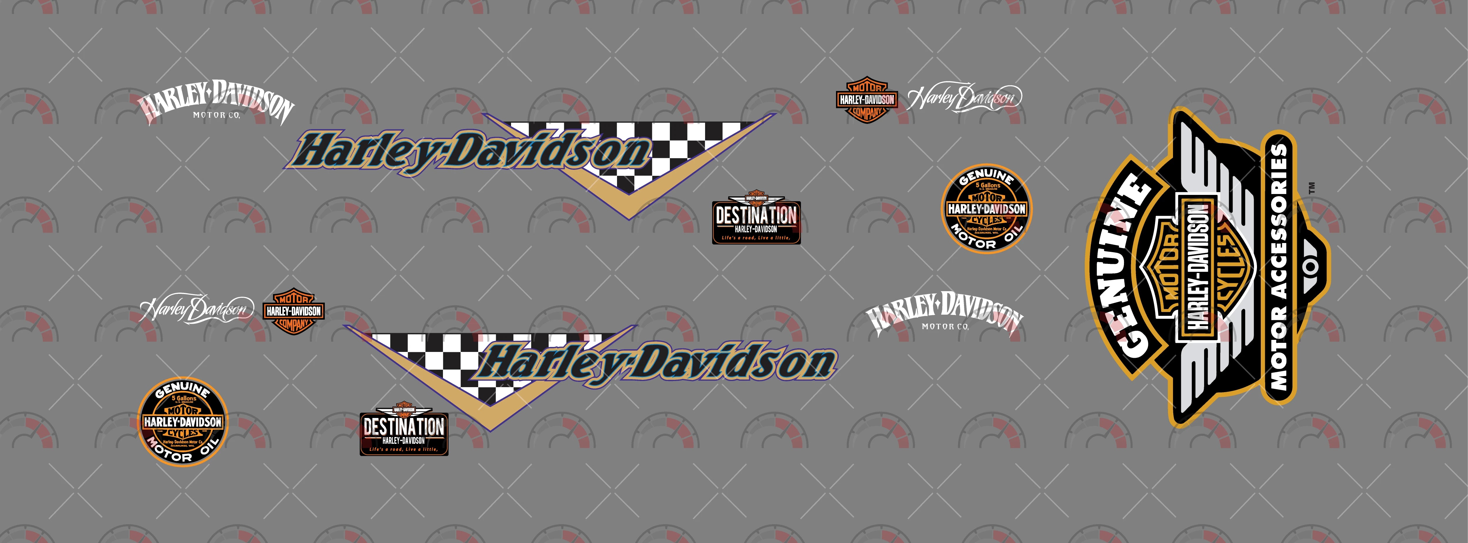 Harley Davidson Racing Custom Car Decals