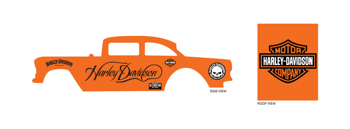 Harley Davidson Script Text Toy Car Sticker Design