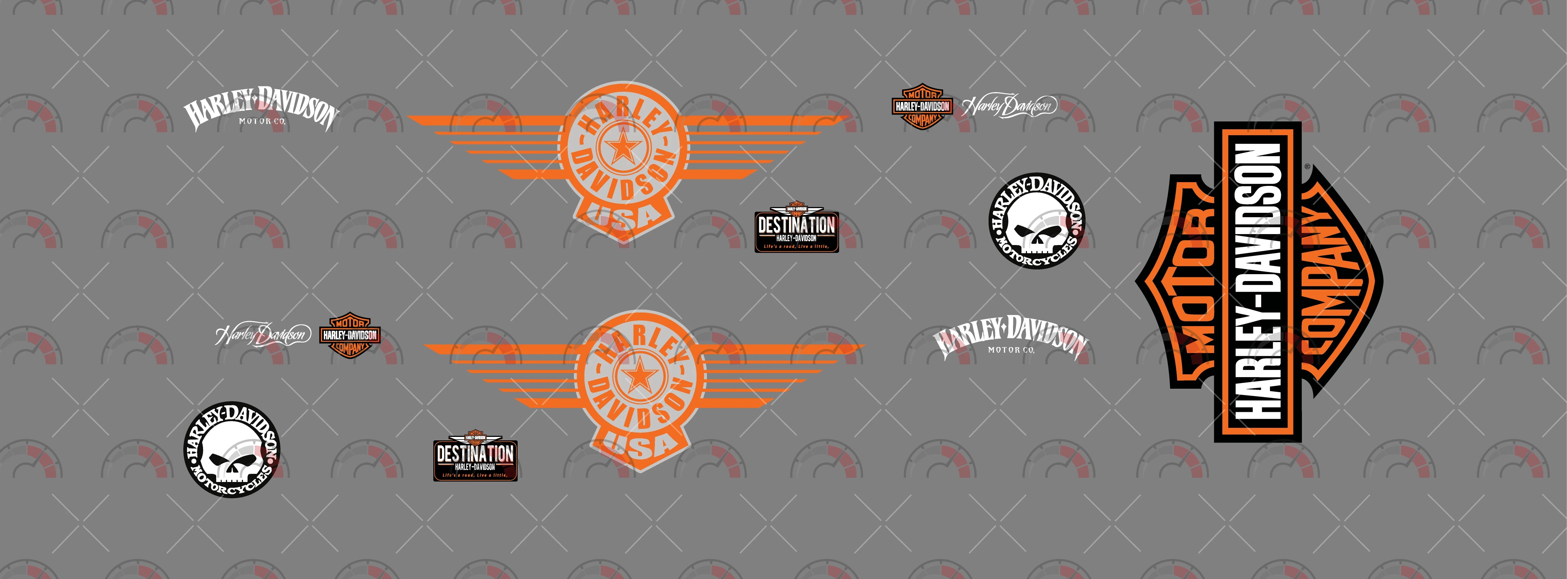 Harley Davidson USA Custom Model Car Decals