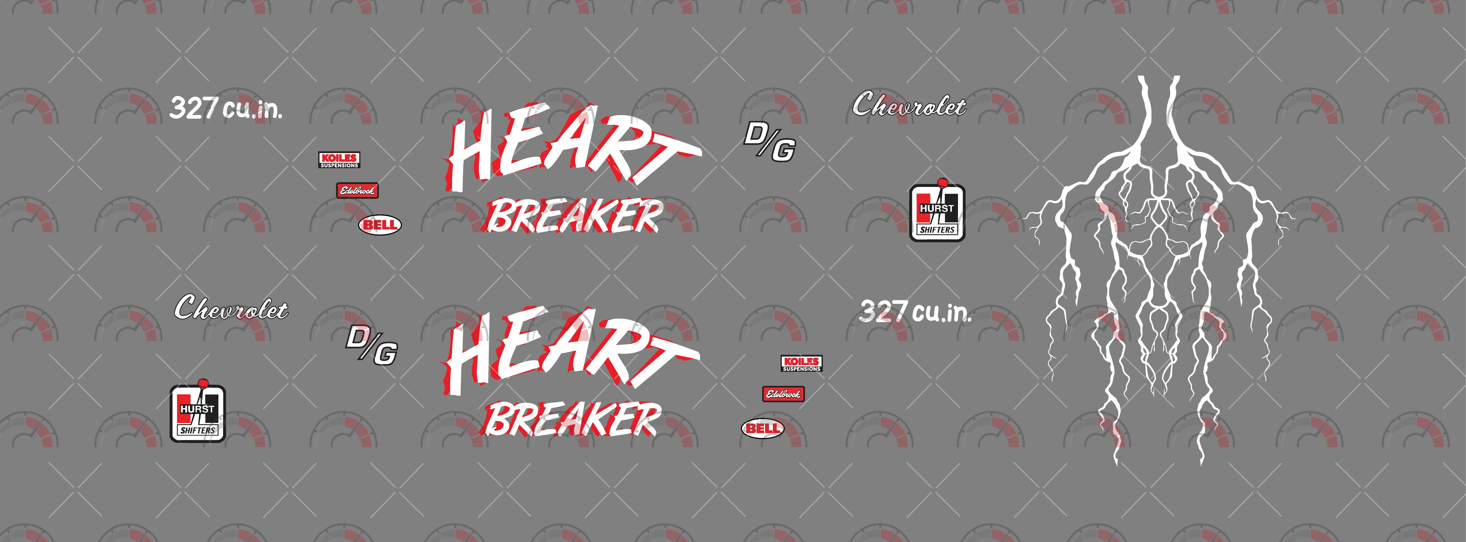 Heart Breaker Toy Vehicle Decals