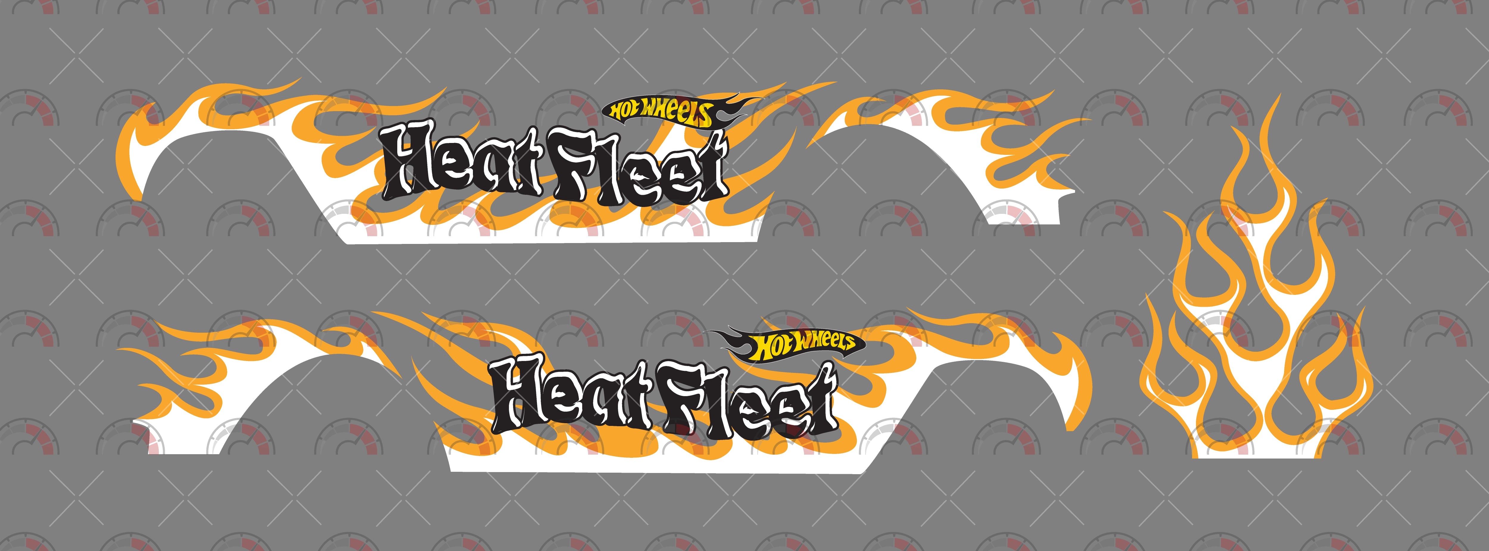 Heat Fleet Design Toy Car Sticker