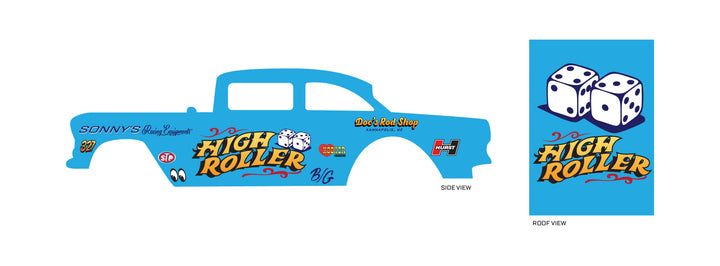 High Roller Toy Car Sticker Design