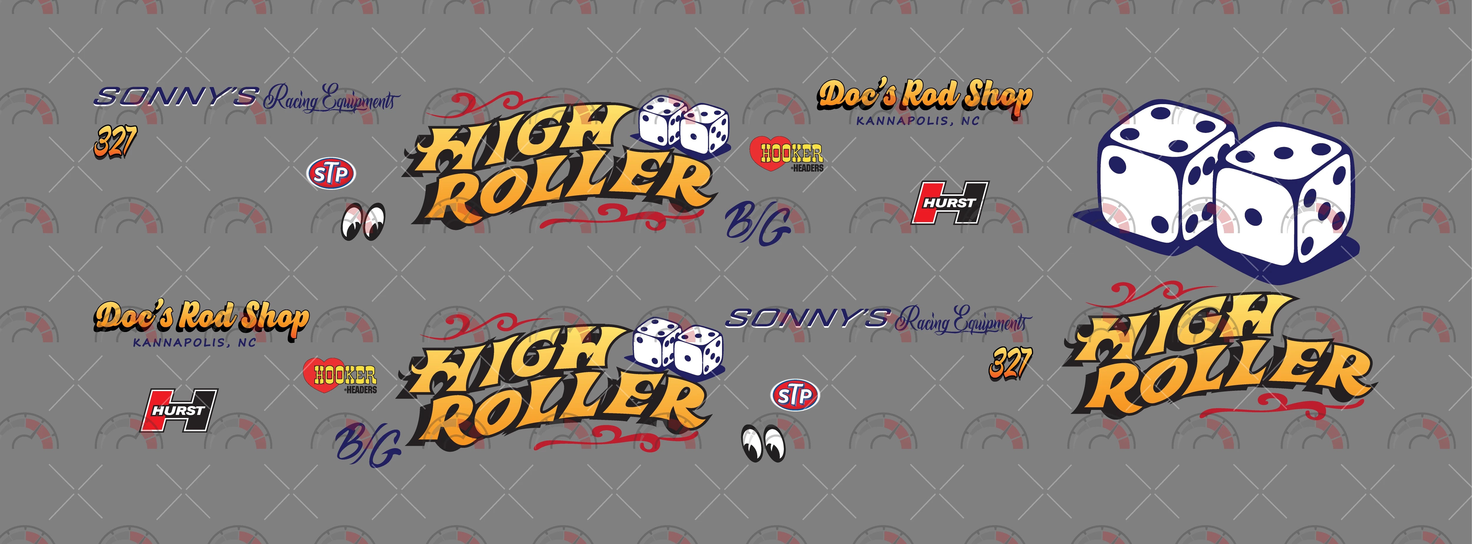 High Roller Toy Car Sticker Design