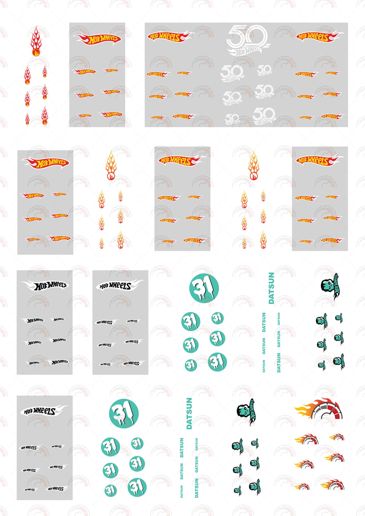 Hot Wheels 01 Custom Model Car Decals