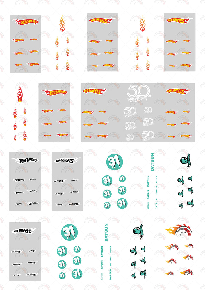 Hot Wheels 02 Toy Vehicle Decals