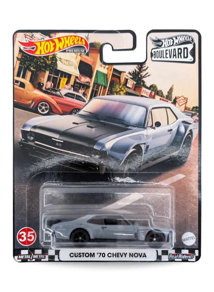 Hot Wheels Chevrolet Custom '70 Chevy Nova 1:64 - Anodized Matte Gray