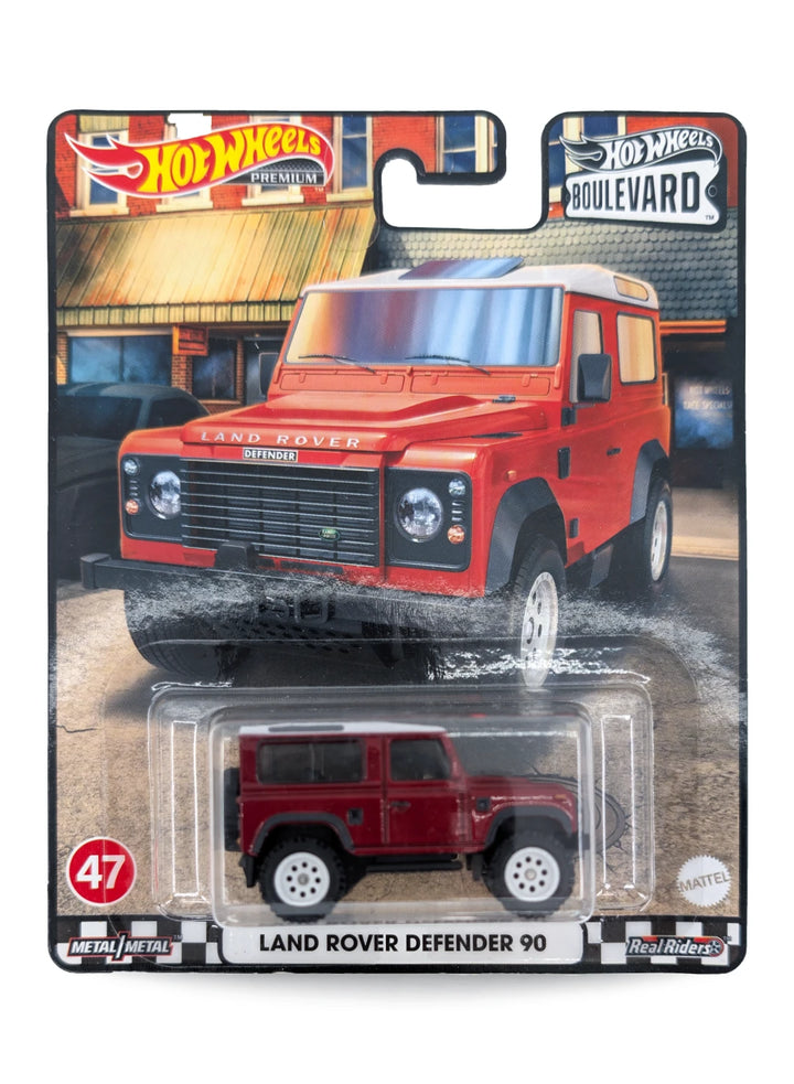 Hot Wheels Land Rover Defender 90 1:64 - Metalflake Cherry Red