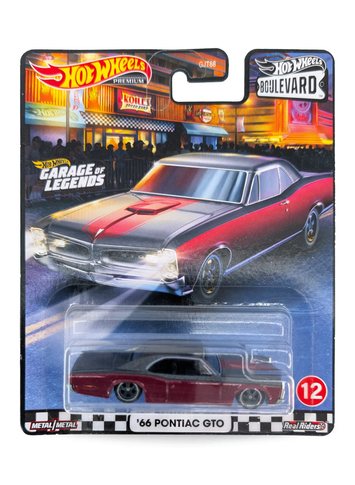 Hot Wheels Pontiac '66 Pontiac GTO 1:64 - Metalflake Grey Over Red