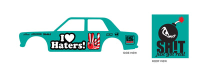 I Love Haters Play Vehicle Decals