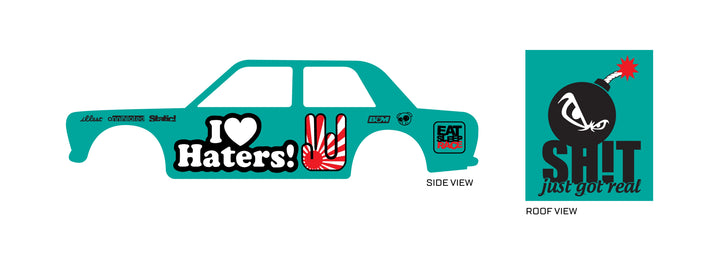 I Love Haters Play Vehicle Decals