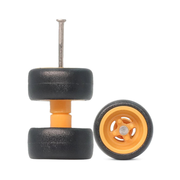 4 Spoke Yellow toy car wheel