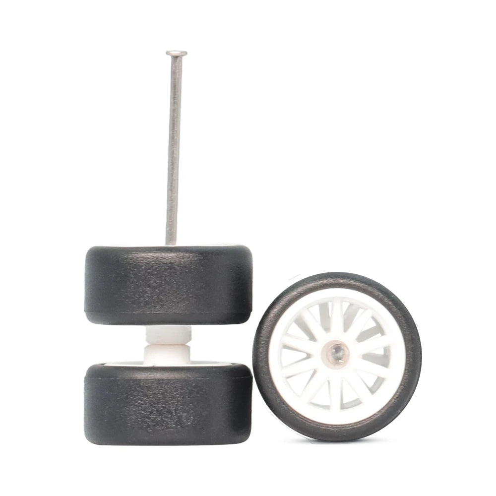 CE28 White 10mm Car Wheels