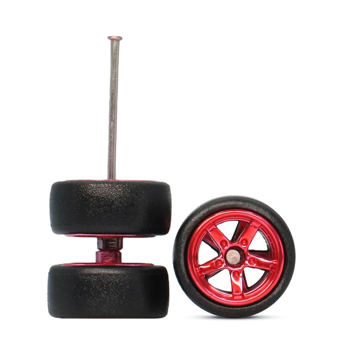 5 Spoke Red 10mm Car Wheels