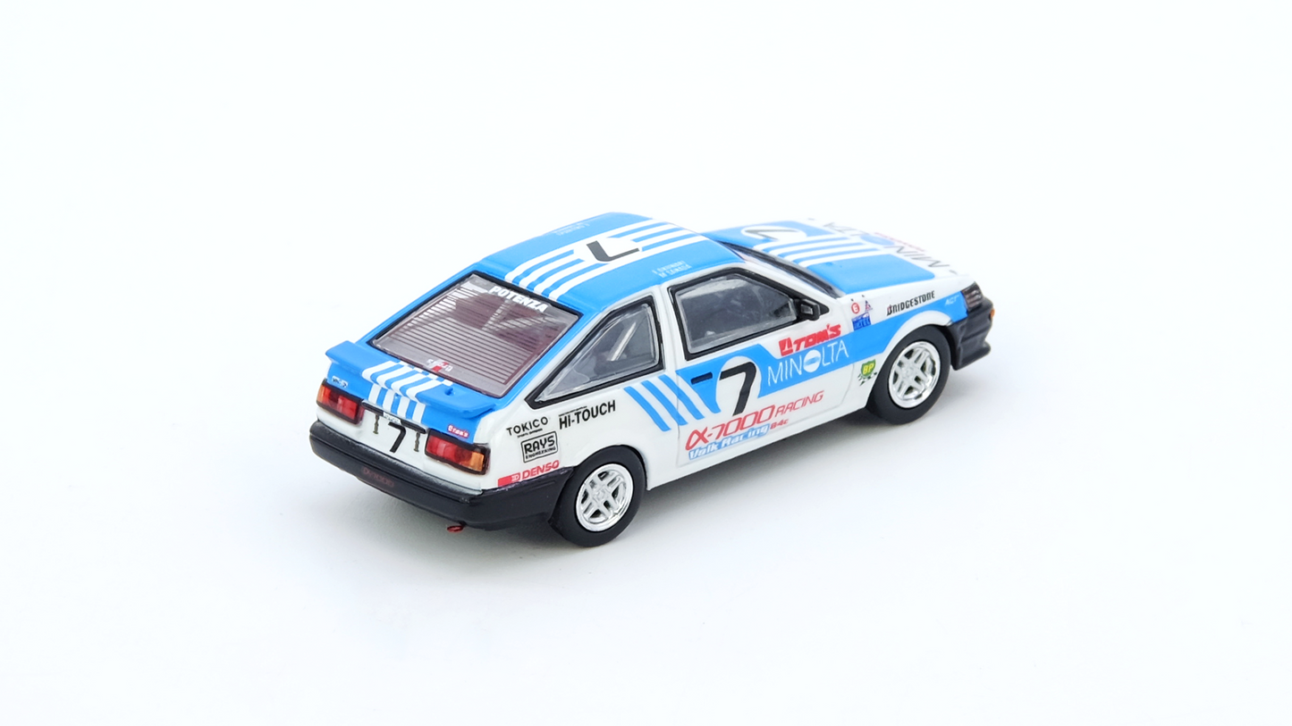 Toyota Corolla Levin (AE86) #7 “MINOLTA TOM’S” GR.A INTER-TEC 1985