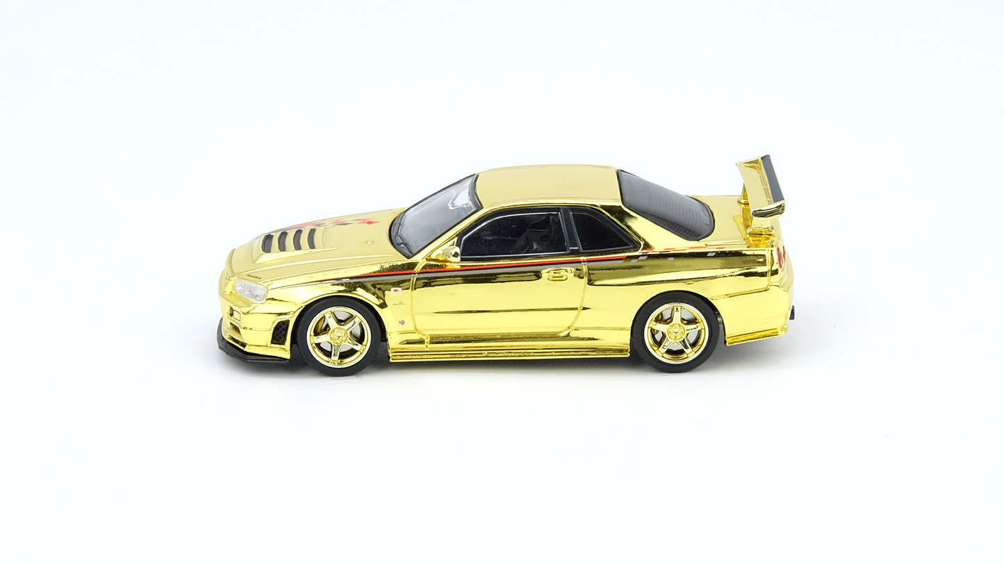 SKYLINE GT-R (R34) NISMO R-Tune Gold Chrome – Hobby Expo China 2023 Event Edition
