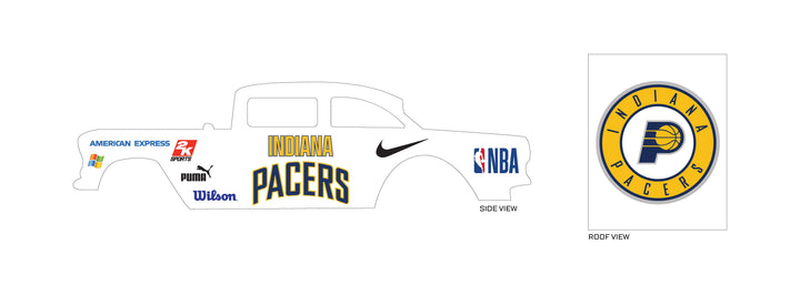 Indiana Pacers Design Toy Car Sticker