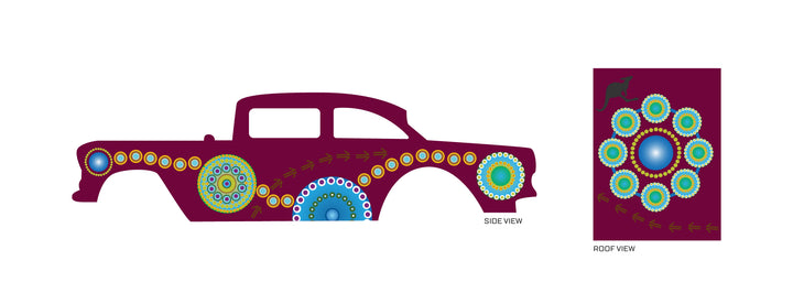 Indigenous 02 Design Toy Car Sticker