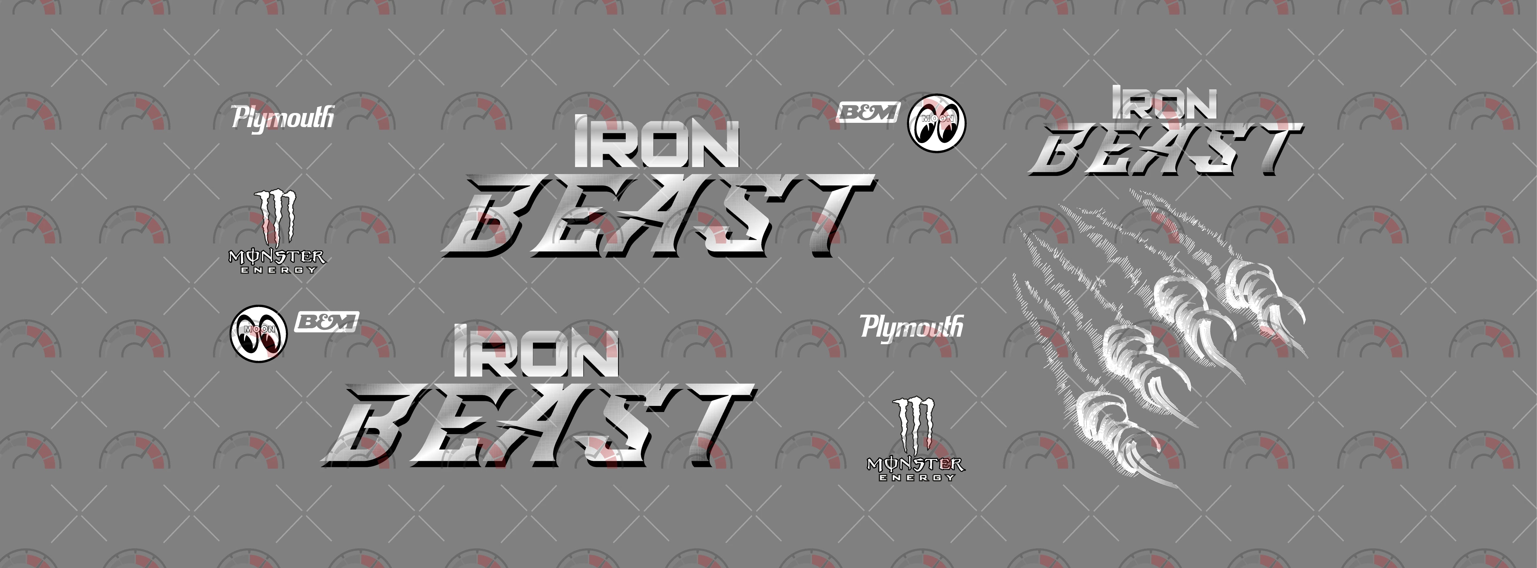 Iron Beast Toy car Decals