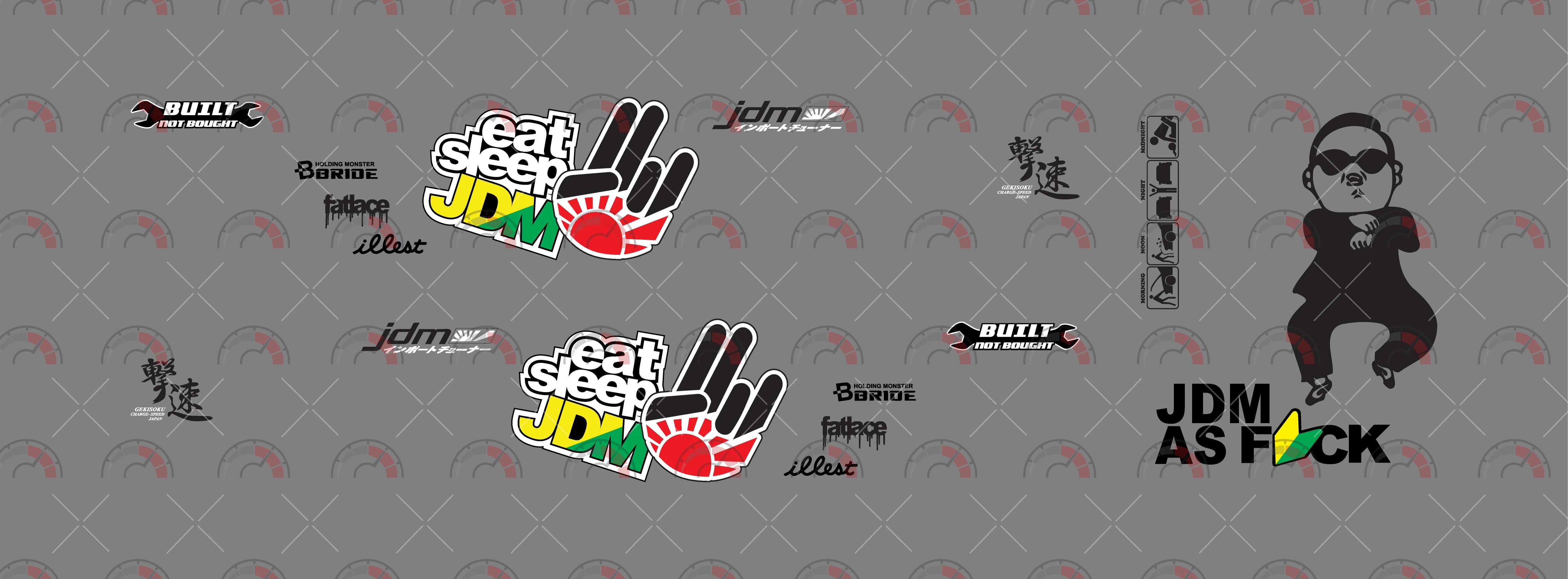 JDM 010 et sleep Toy Car Sticker