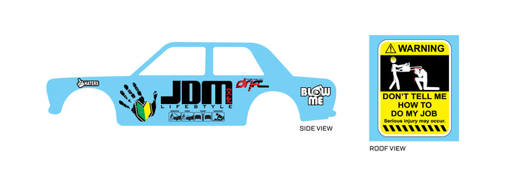 JDM 013 Custom Model Car Decals