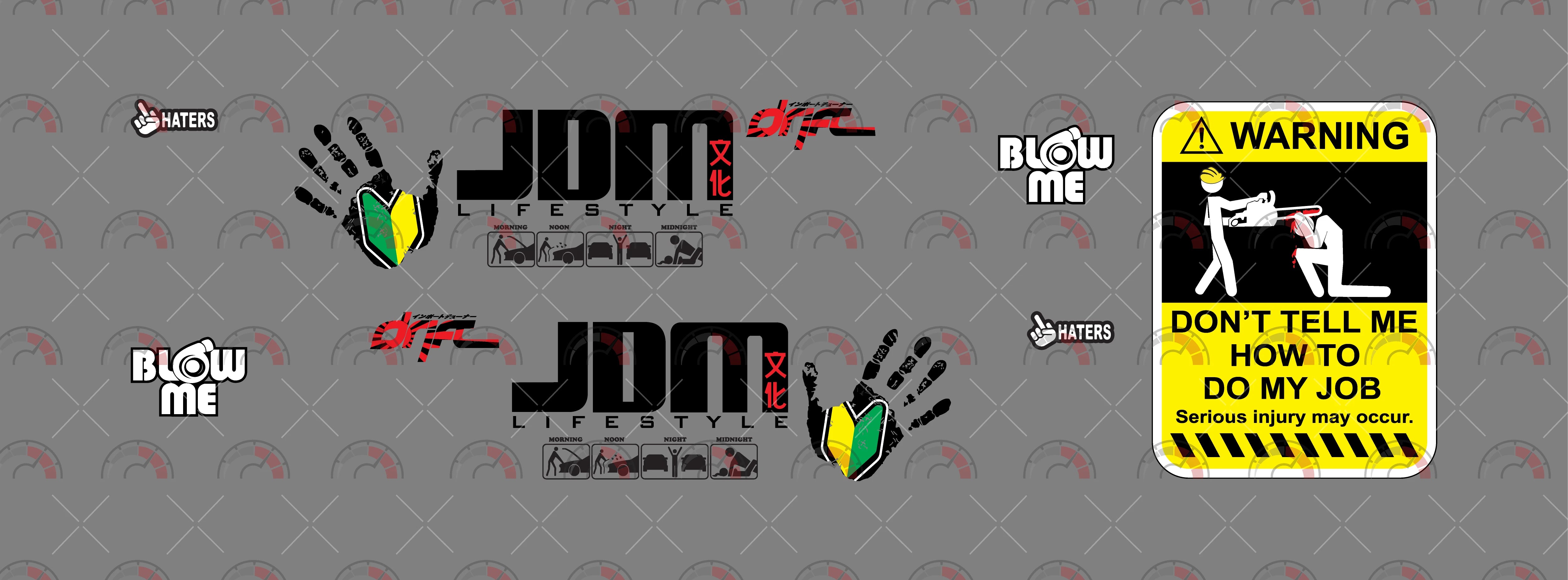JDM 013 Custom Model Car Decals