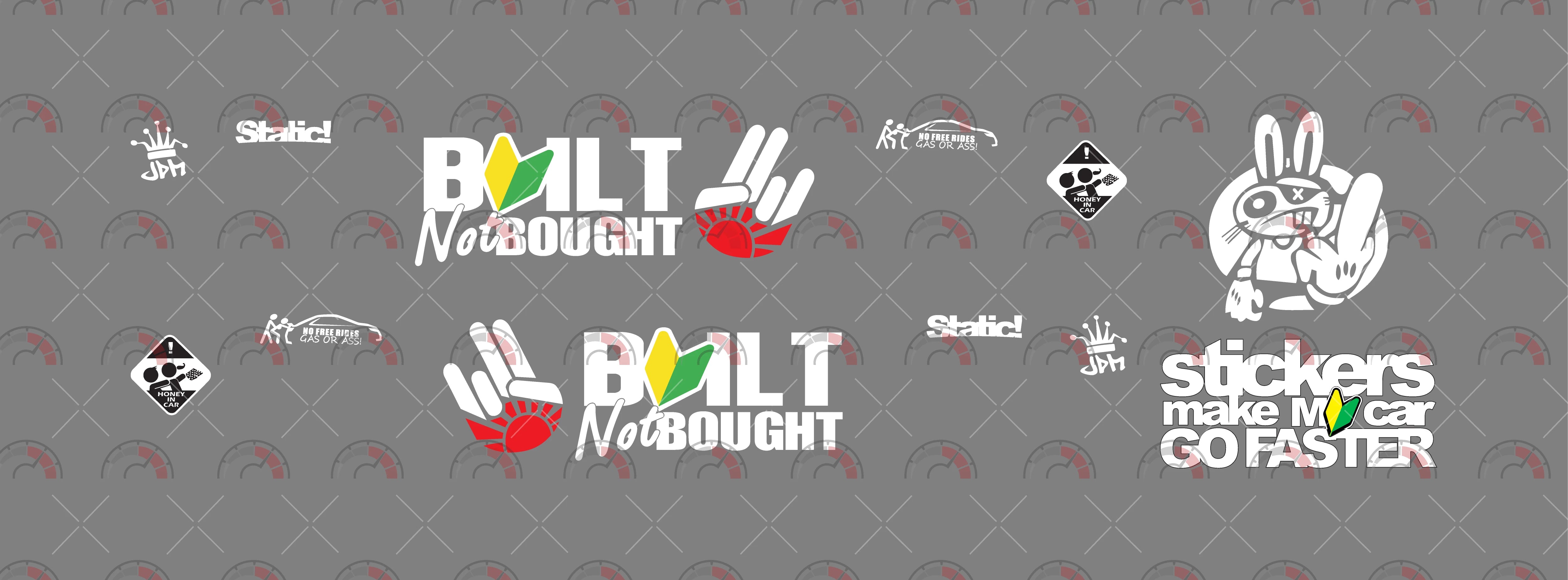 JDM 017 Toy car Decals