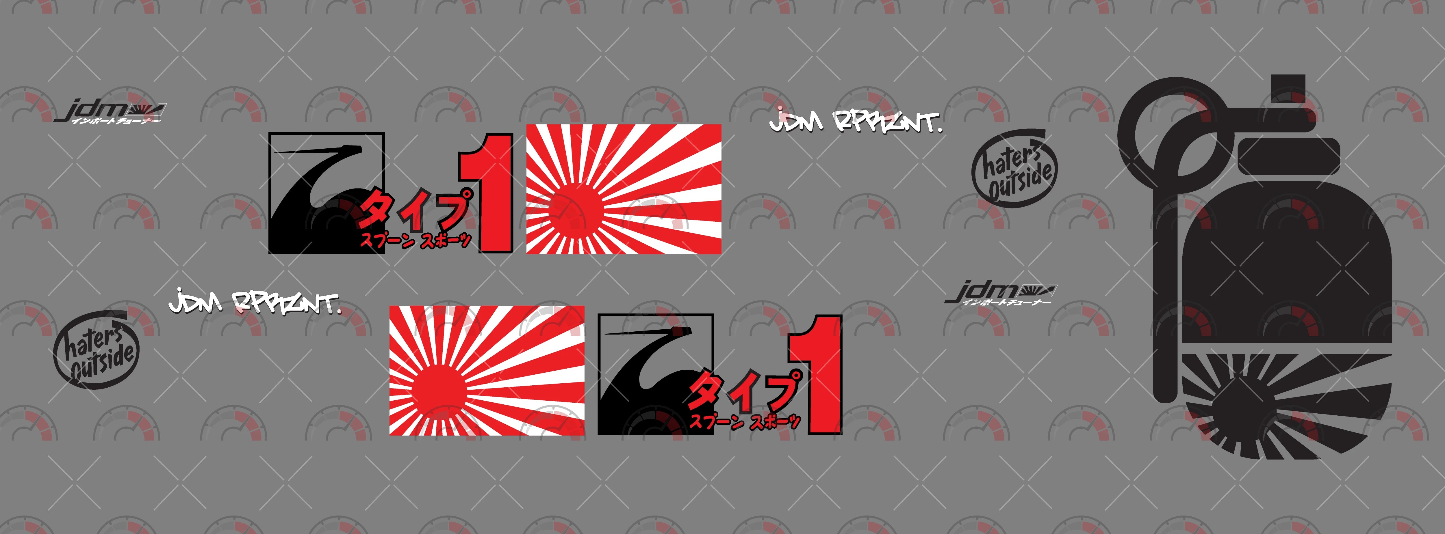 JDM 018 Toy car Decals