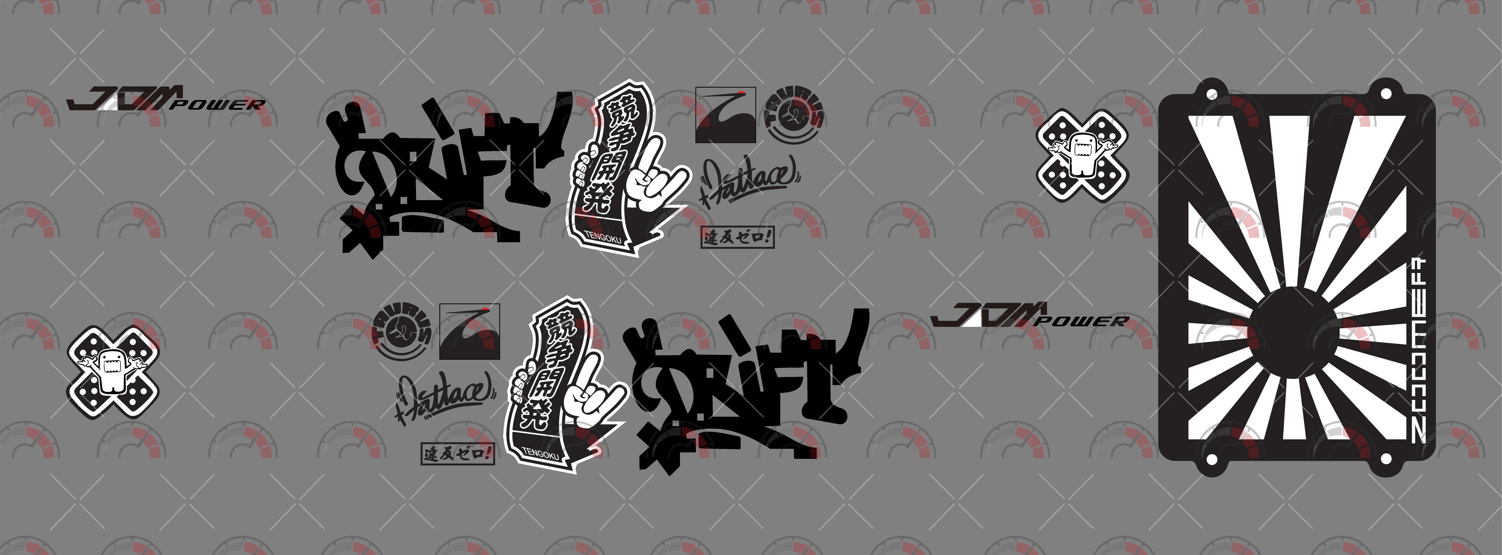 JDM 019 model Car Decals