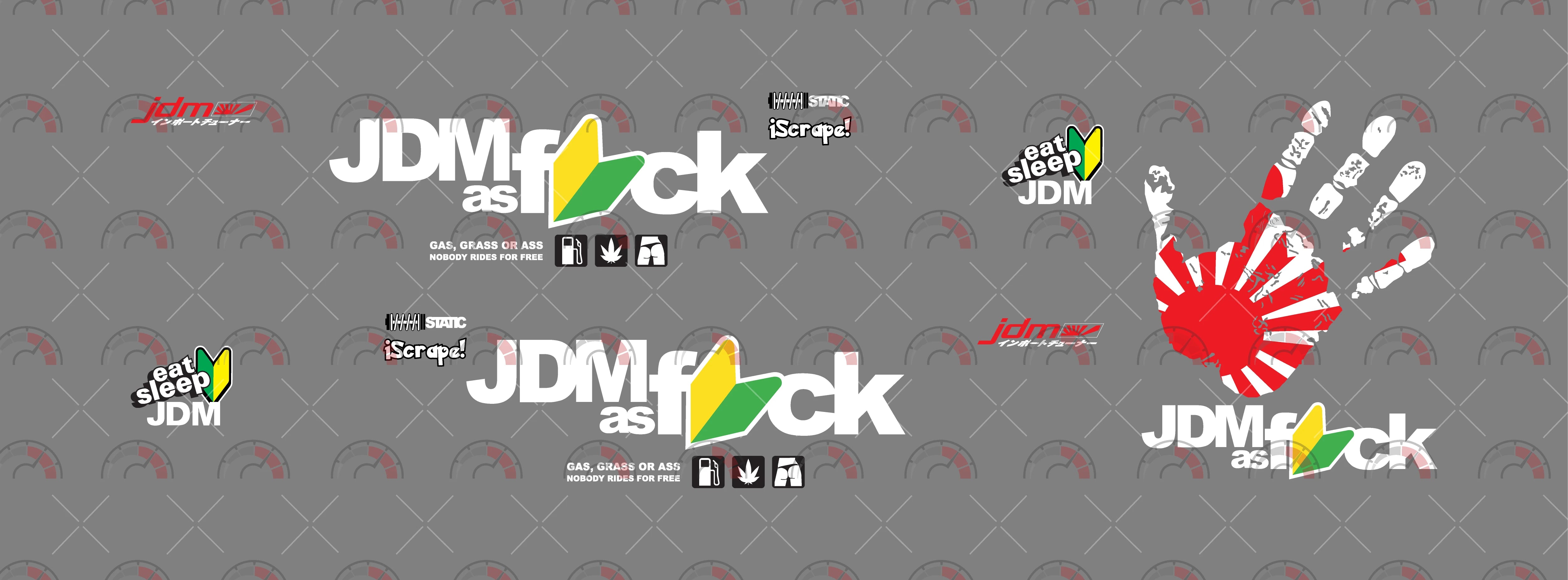 JDM 02 model Car Decals