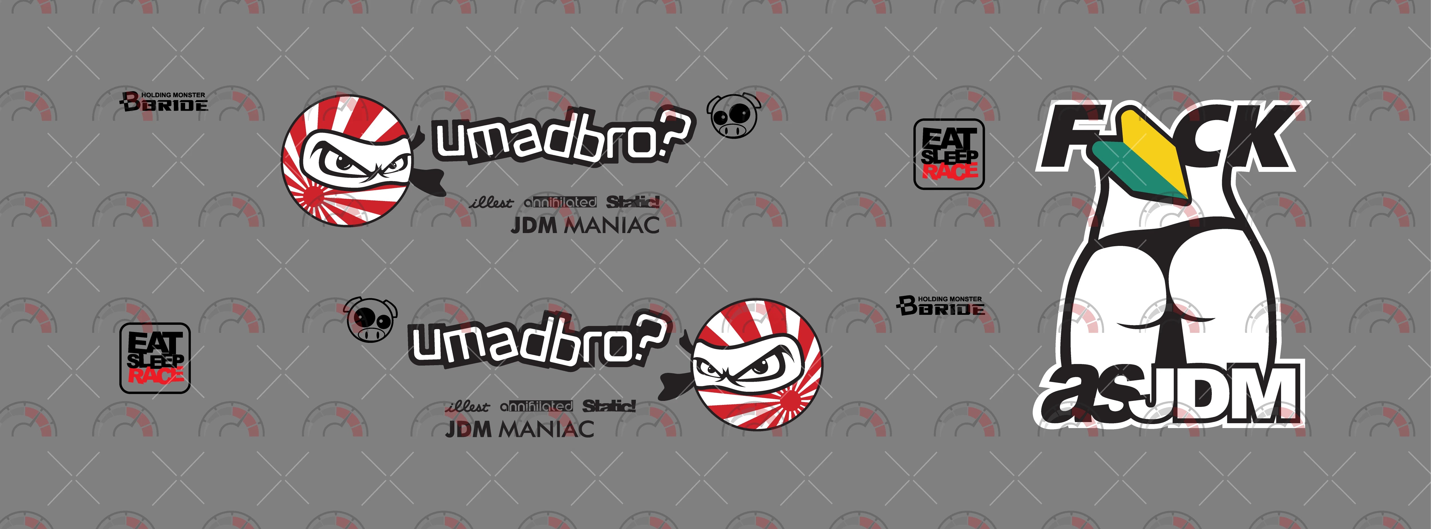 JDM 04 (umadbro?) Toy car Decals