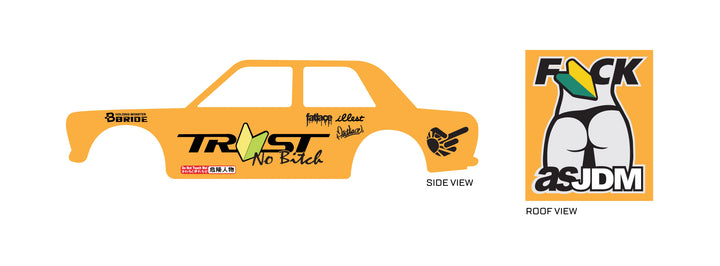 JDM 08 trust Toy Car Sticker
