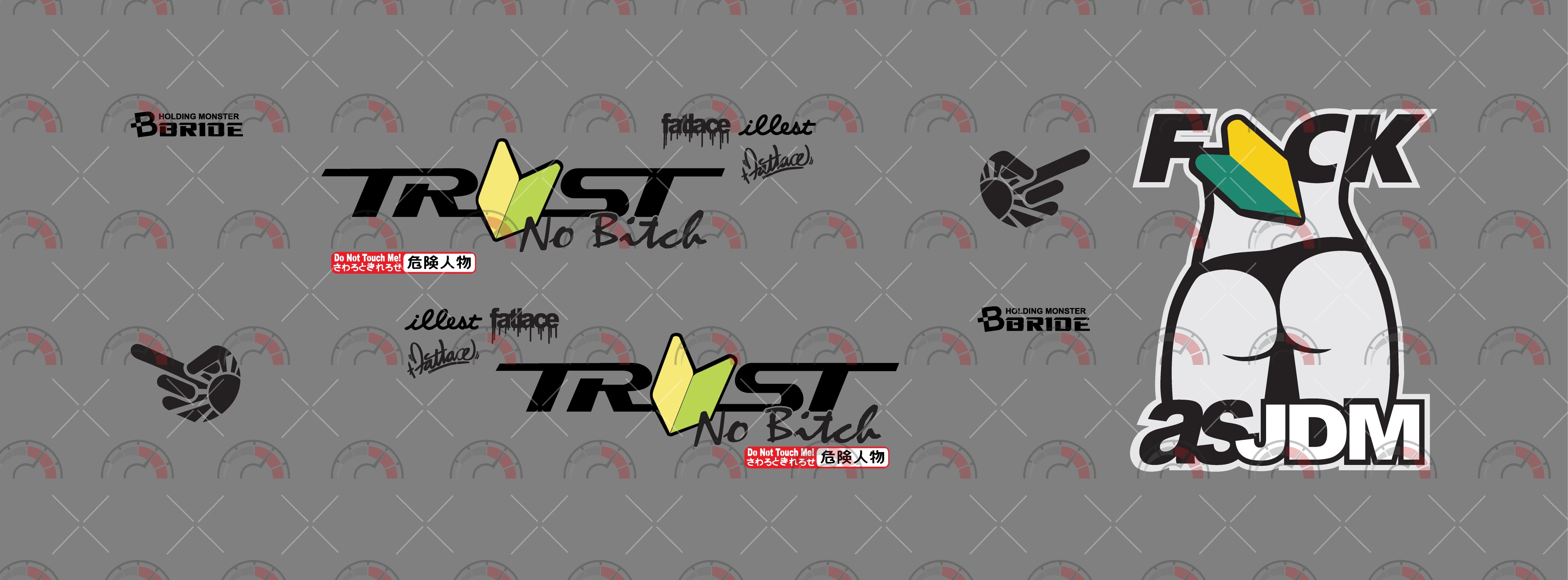 JDM 08 trust Toy Car Sticker