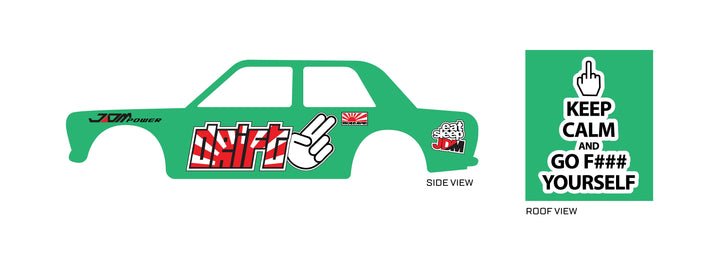 JDM 09 drift Toy Car Sticker