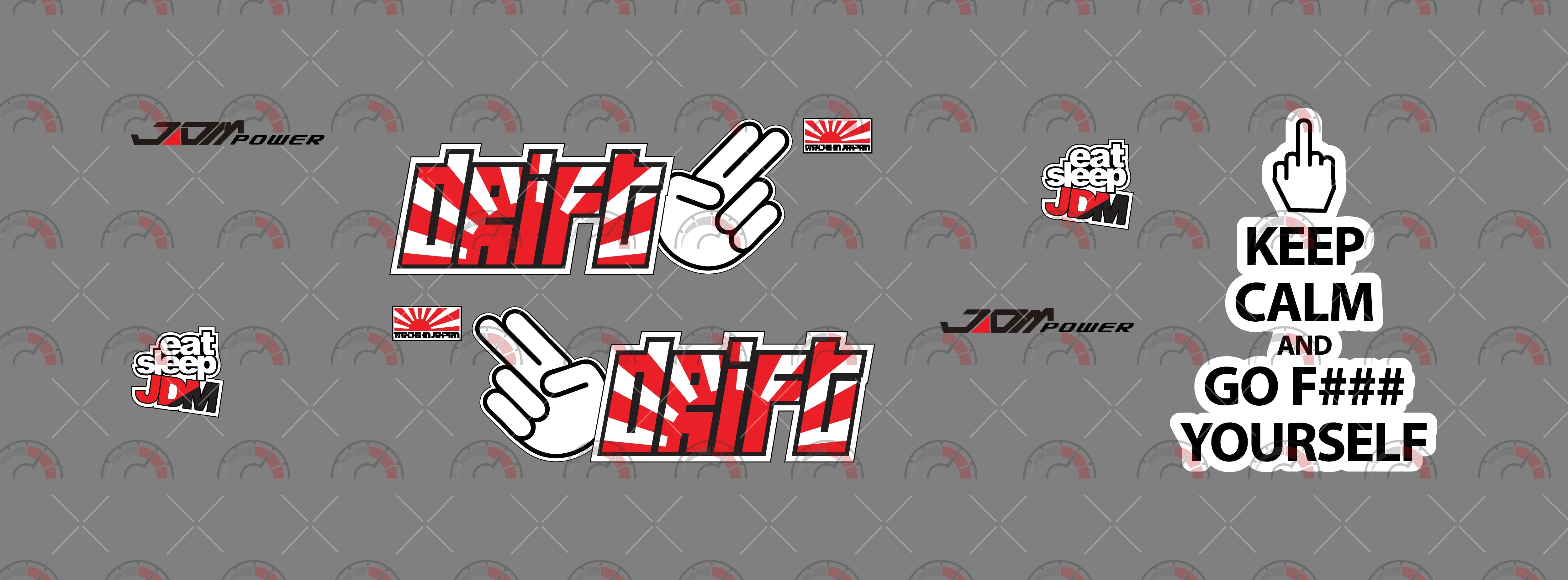 JDM 09 drift Toy Car Sticker