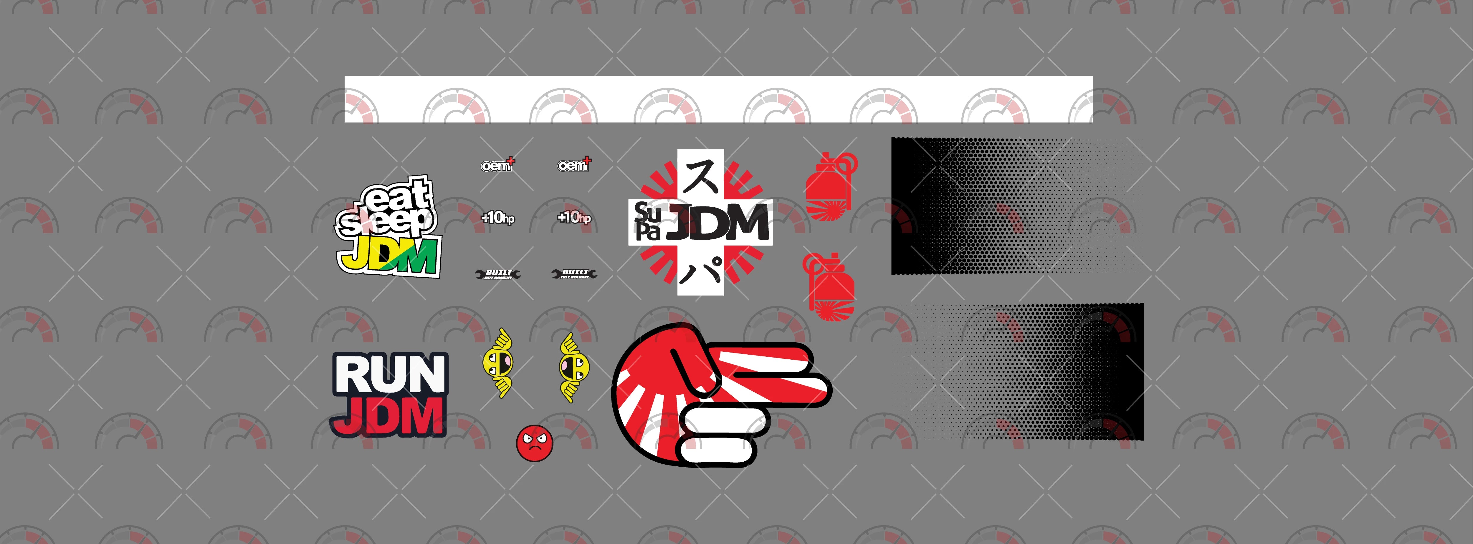 JDM Classic (eat sleep) Toy Car Sticker
