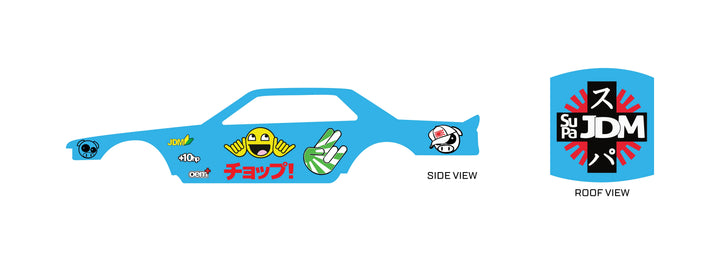 JDM Classic 02 D Toy Car Sticker