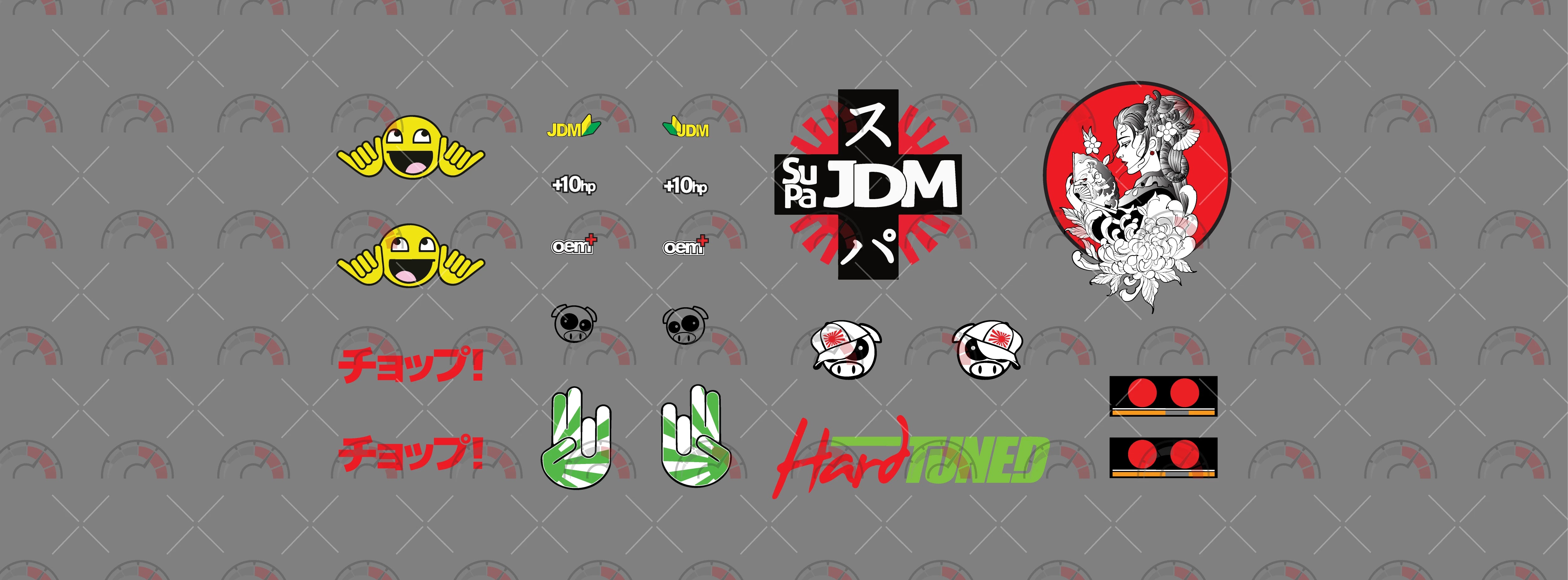 JDM Classic 02 D Toy Car Sticker