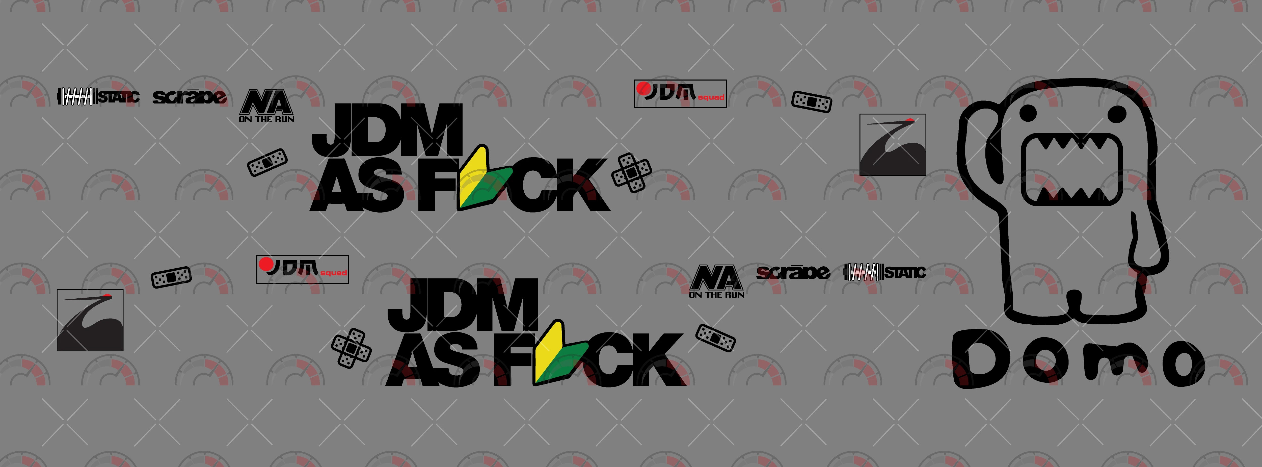 JDM as Fuck model Car Decals