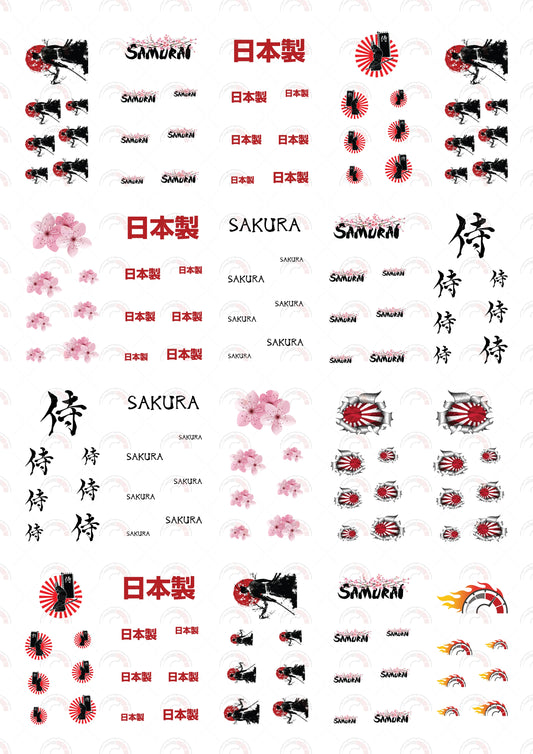 Samurai Personalized toy car sticker designs