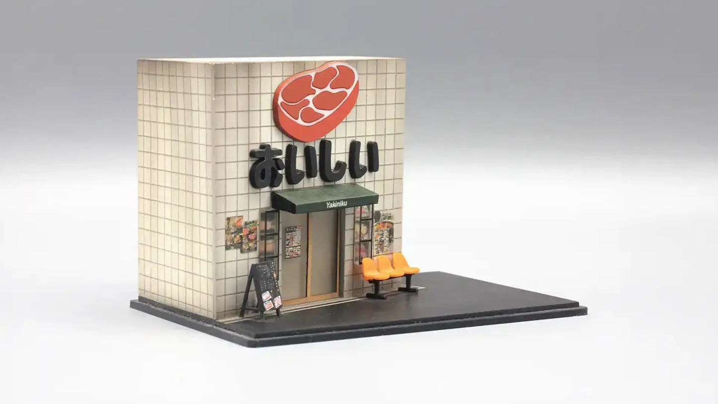 Japanese BBQ Restaurant Mini Diorama for 1:64 Diecast Cars