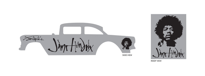 Jimi Hendrix Design Toy Car Sticker